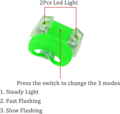 2Pcs Boat Kayak Battery Navigation Lights Safety Lights Boat Bow Lights Stern Lights Bike Lights Pet Lights Night Running Lights with 3 Modes (Green)